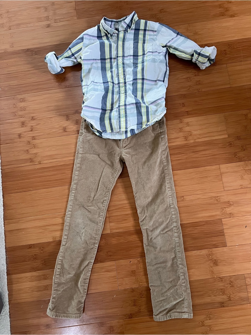 Boys CrewCut brown khaki corduroy pants